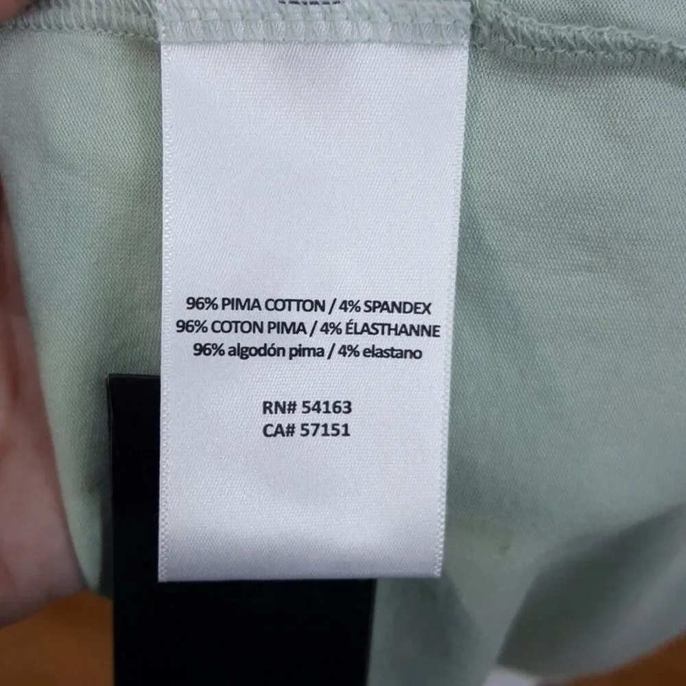 KARL LAGERFELD Polo Shirt Mens Small Light Green Contrast Trim Stretch Logo $119 - Picture 5 of 7